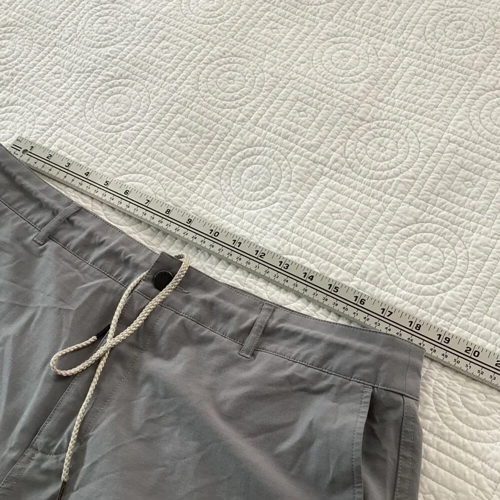 Faherty All Day Shorts Gray Size 36 Grey Casual Drawstring Pockets Performance L